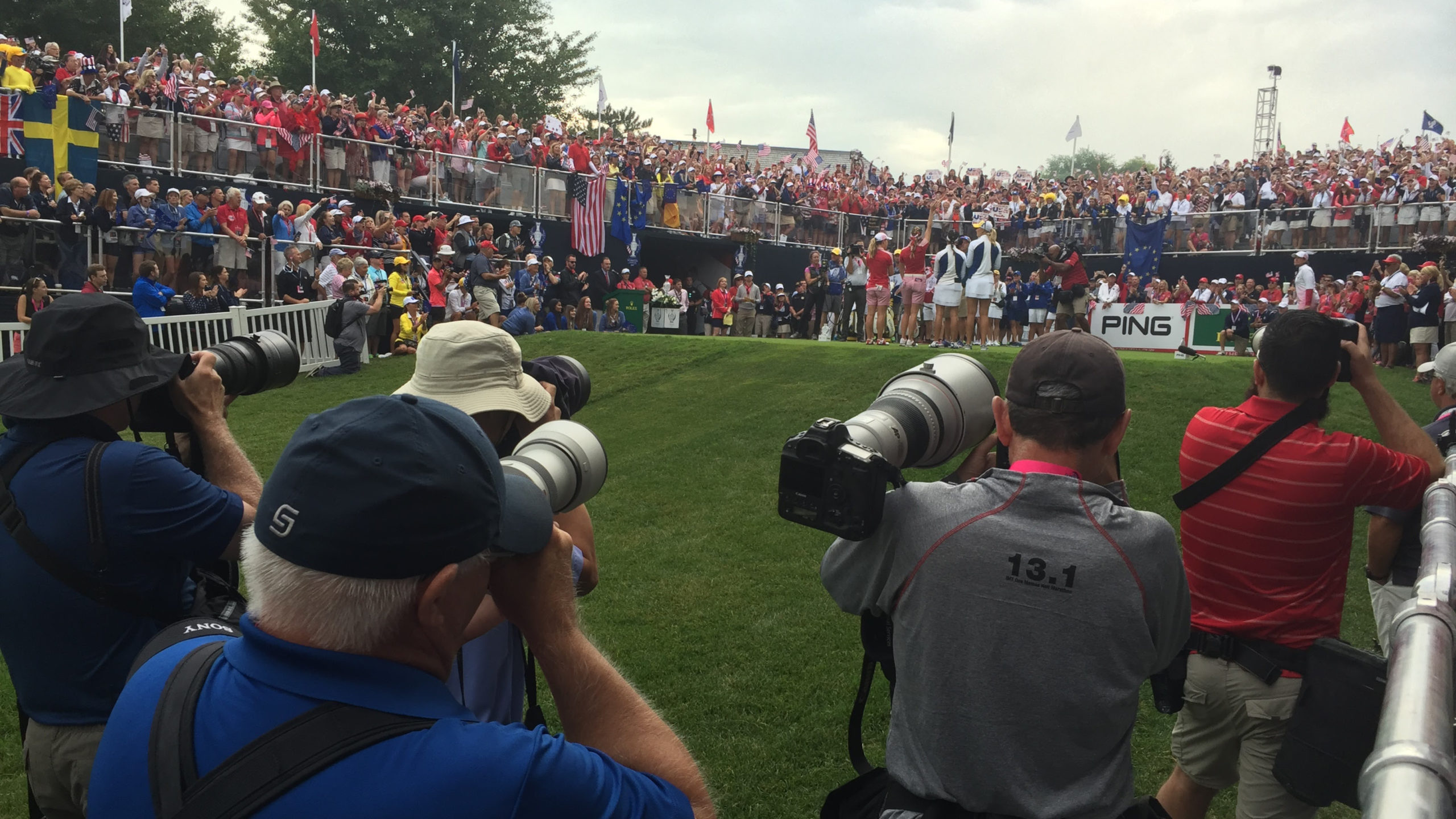 photographers at the Solheim Cup
