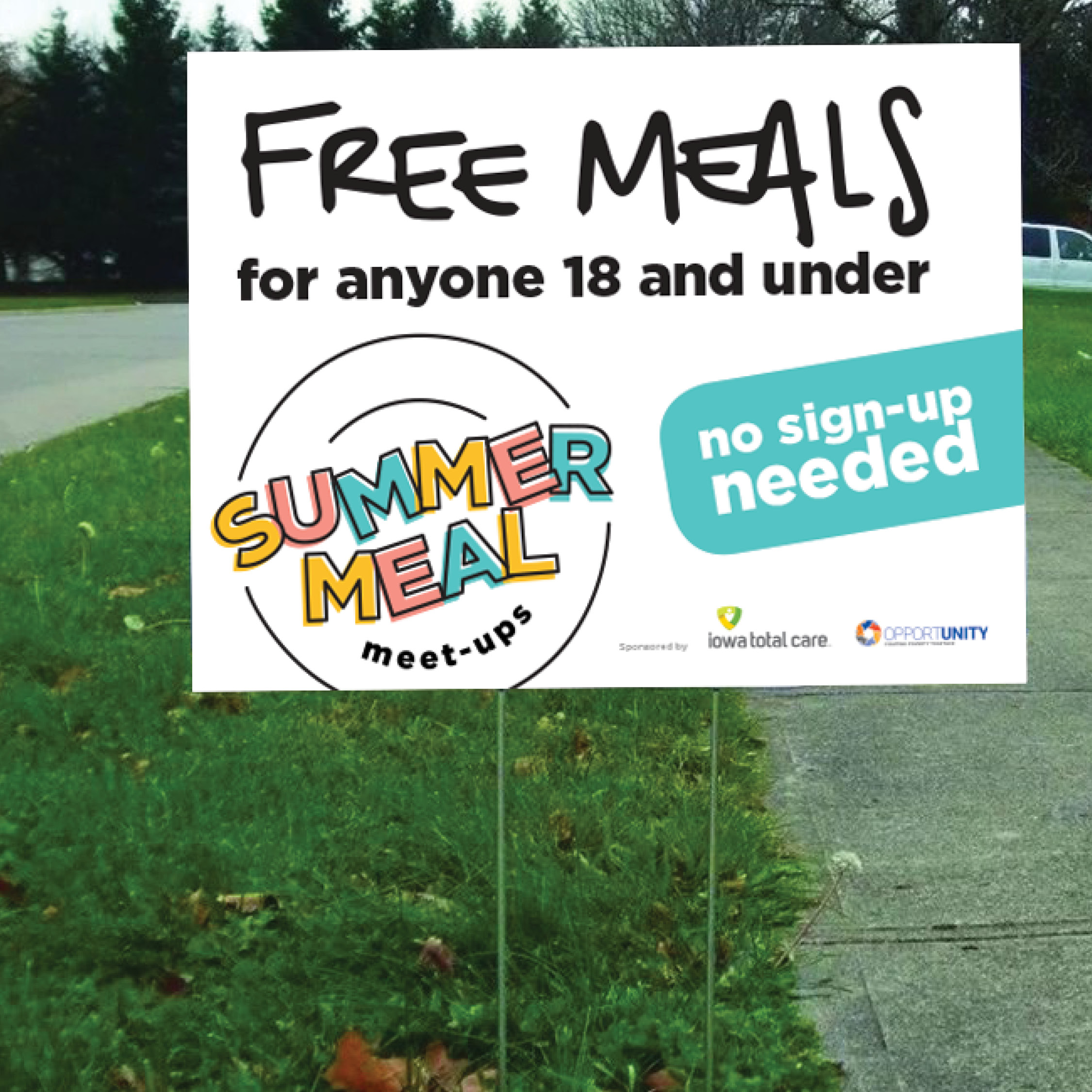 Free Meals yard sign